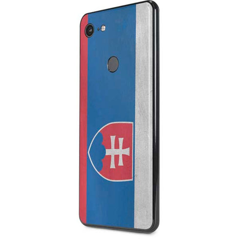 Slovakia Flag Distressed Google Pixel 3 XL Skin
